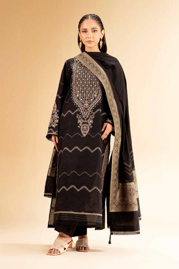 Nishat Linen 3 Piece - Jacquard Embroidered Suit - 42501398 Online Shopping